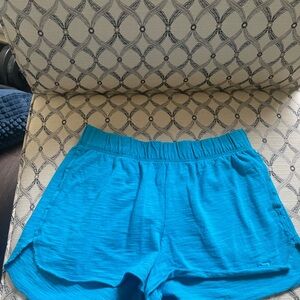 PINK Victoria's Secret Blue Athletic Shorts Elastic Waist